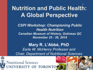 Nutrition and Public Health: A Global Perspective