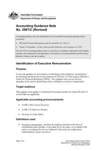 AGN 2007-2 (Revised) Identification of Executive Remuneration