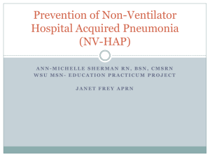 Prevention of Non-Ventilator Hospital Acquired