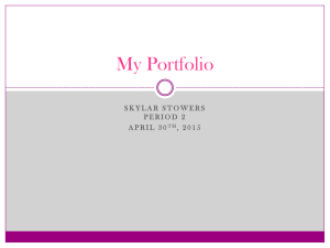 My Portfolio - Summerlin Academy