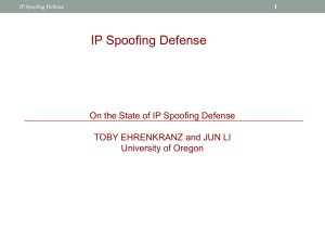 Abdullah Alqahtani's presentation on The State of IP Spoofing Defense