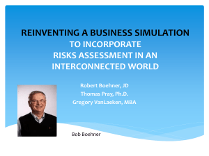 reinventing a business simulation to incorporate risks assessment in