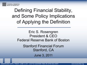 Housing and Financial Market Conditions Eric S. Rosengren