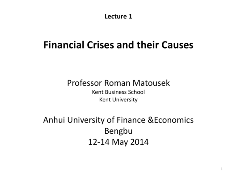 financial crises dissertation