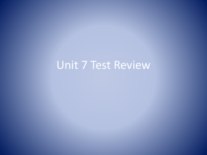 Unit 7 Review PPT
