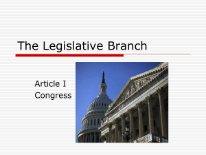 The Legislative Branch