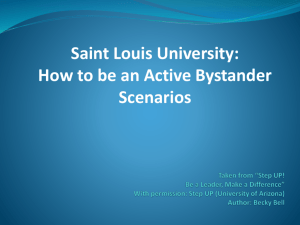 Active Bystander Scenarios