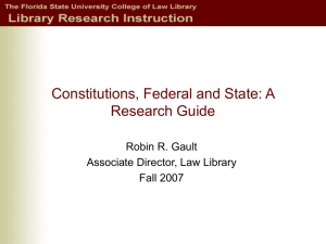 Constitutions, Federal and State: A Research Guide