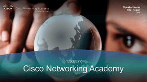 AWESOME Cisco Academy slide deck overview