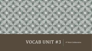 Vocab Unit 3 4th Collab