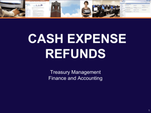 Cash Expense Refund tutorial