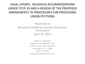 Legal Update: Religious accommodations under Title VII and a