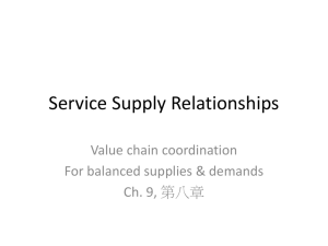 Service Supply Relationships