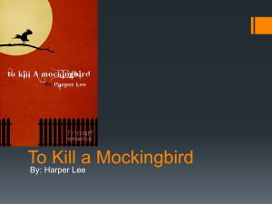 To Kill a Mockingbird Vocabulary and Questions
