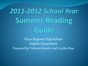Summer Reading Guide - Shore Regional High School