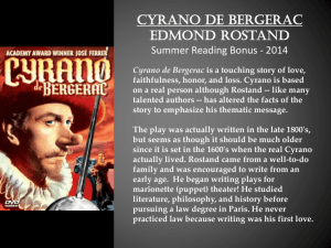 Cyrano de Bergerac Edmond Rostand Summer Reading Bonus