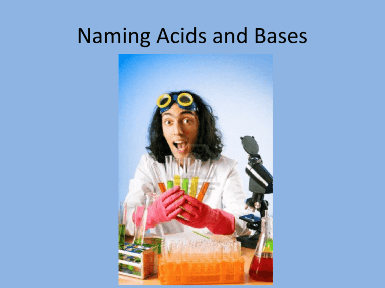 Naming Acids And Bases