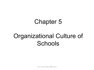Chapter 5 Organizational Culture of Schools