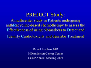 Early Detection of Cardiotoxicity During Chemotherapy Using