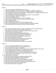 Name Date _____ Brave New World Study Guide Questions NOT