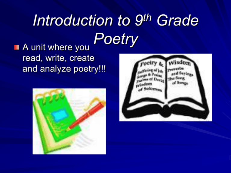 grade 9 poetry essays