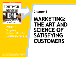 Marketing: The Art and Science of Satisfying Customers