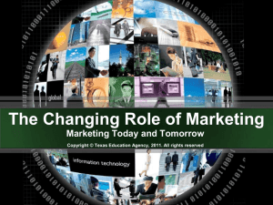 The Changing Role of Marketing