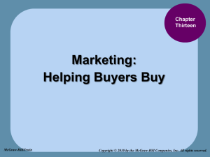 CHAPTER 13a_Marketing - Helping Buyers Buy