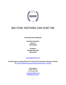 Press Kit () - Big Star: Nothing Can Hurt Me