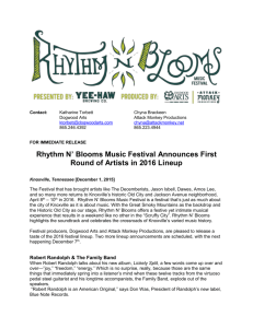 Rhythm N' Blooms Announces First Round of Artist Lineup