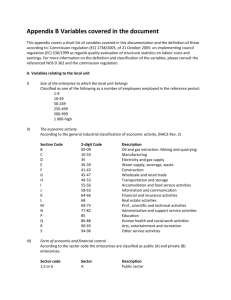 Appendix B Variables covered in the document