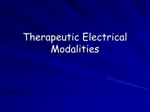 Therapeutic Electric Currents