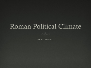 Roman Political Climate