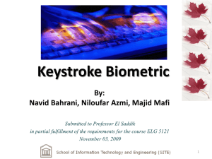 Keystroke Biometric