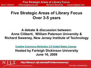 Five Strategic Areas of Academic Library Focus