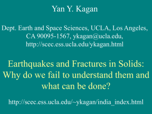 Earthquakes and Fractures in Solids