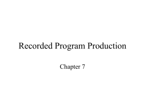 Recorded Program Production