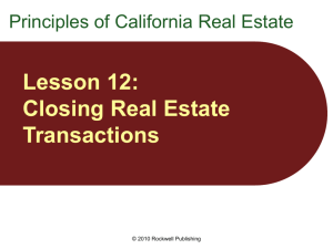 Chapter 12 - Real Estate