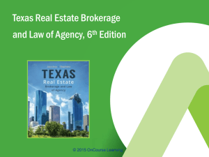 Texas Real Estate Brokerage and Law of