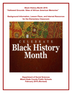 Black History Month - Department of Social Sciences - Miami