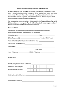 Payroll Information Requirements Form