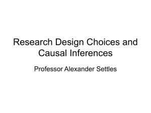 Research Design Choices and Causal Inferences