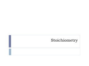 Stoichiometry - Mr. P's AP Science Site