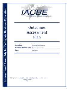 Section IV: Linkage of Outcomes Assessment with Strategic Planning