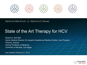 State of the Art Therapy for HCV