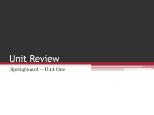 Unit Review