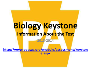 Biology Keystone Information2014