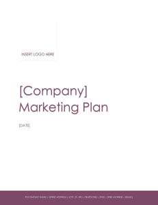 free, downloadable marketing plan template