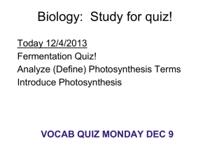 Biology: Study for quiz!