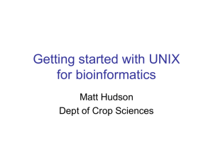 Getting started with UNIX